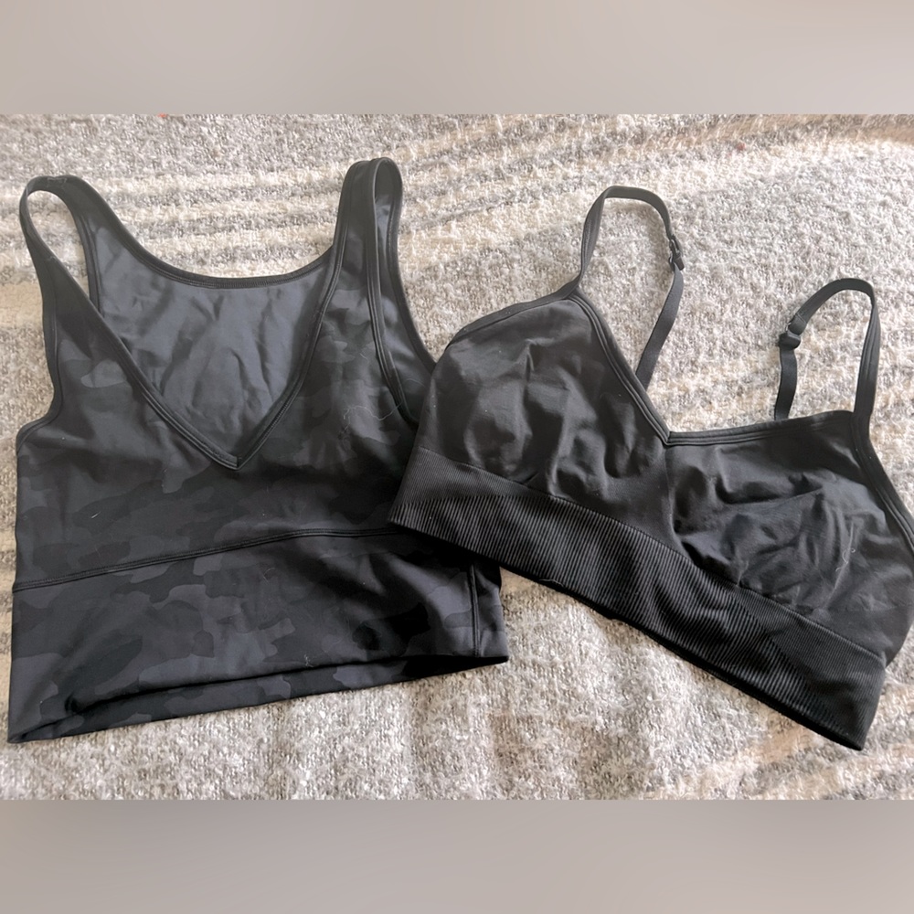 Bundle- 2 L Lululemon sports bras or workout tops